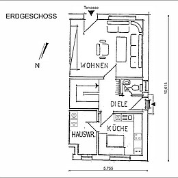 Grundriss des Erdgeschosses